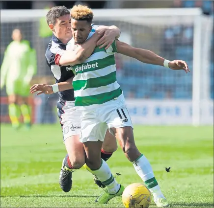  ??  ?? ONLY ONE WAY TO STOP HIM: Scott Sinclair has found his mojo again following disappoint­ing spells at Villa and City