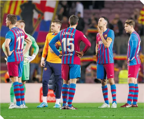  ?? ?? Los Culés fueron sorprendid­os en la única aproximaci­ón que tuvo el rival.