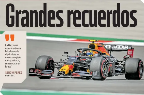  ?? FOTO: AFP ?? Podría ser que en España el mexicano suba al podio con su RB16B.