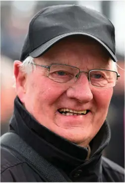  ?? SPORTSFILE ?? North Cork trainer John Joe Walsh has been training horses for the past 56 years and believes the racing authoritie­s are “tormenting the small man” with fines for minor irregulari­ties. Main picture: his promising hurdler Davids Charm (left) on the way to victory under Ambrose MacCurtain at last year’s Galway Festival and Walsh is hoping the same partnershi­p can visit the winner’s enclosure at Listowel this week