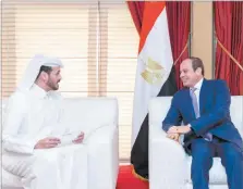  ?? ?? ◼ الرئيس عبدالفتاح السيسى فى حواره مع وكالة األنباء القطرية
