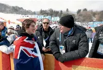  ?? GETTY IMAGES ?? New Zealand’s Minister of Sport Grant Robertson, pictured with Kiwi skier Nico Porteous, knows what’s involved in hosting major events after attending the 2018 Winter Olympics and the Gold Coast Commonweal­th Games.