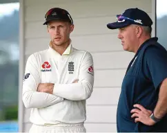  ?? GETTY ?? Upset: England’s Joe Root and Chris Silverwood