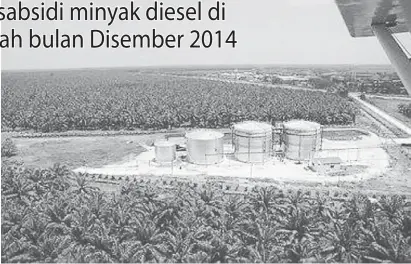  ??  ?? KILANG NGATIKA DIRI: Sebengkah palan Biogas ari 68 kilang enggau 13 buah agi benung digaga. Palan baka tu manah digaga kena nyeliah gis methane ke manah kena pemujur pengeluar minyak sawit.