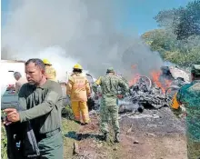  ?? CORTESÍA: ARCHIVO CUERPOS DE RESCATE ?? El LearJet
45 sufrió un accidente en Veracruz