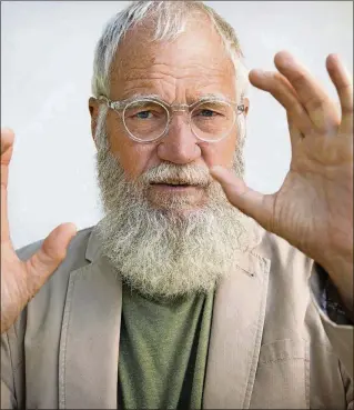  ?? JESSE DITTMAR / WASHINGTON POST ?? David Letterman is the 2017 recipient of the Mark Twain Prize for American Humor.