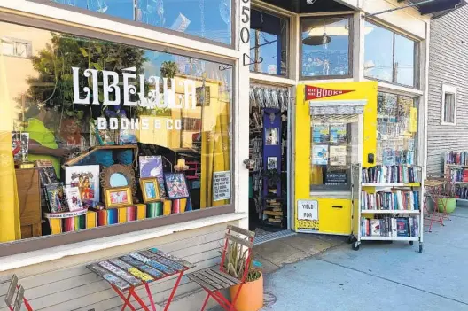  ?? ABBY HAMBLIN U-T ?? Libelula Books and Co. in Barrio Logan. A growing number of new novels are being set in bookstores.