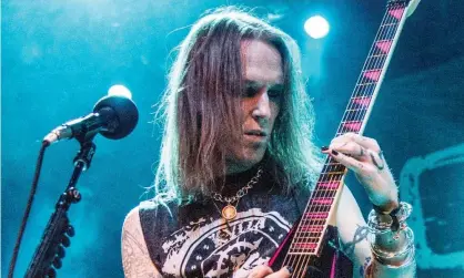  ?? Photograph: Amy Harris/Rex/Shuttersto­ck ?? Alexi Laiho performing in 2016.