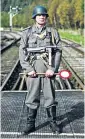  ??  ?? ‘Offensive’: a Second World War re-enactor in Nazi uniform