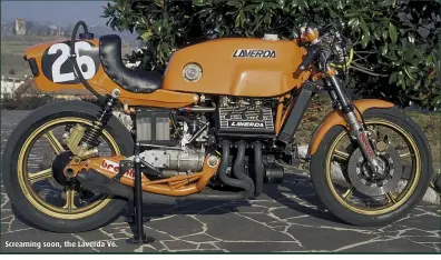  ??  ?? Screaming soon, the Laverda V6.