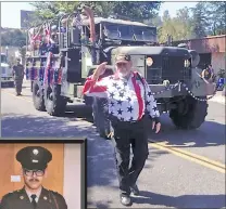  ?? Courtesy photos ?? (Above) Fred Gruchalla with the VVA in the July 4th parade. (Left) Fred Gruchalla, Buck Sergeant.