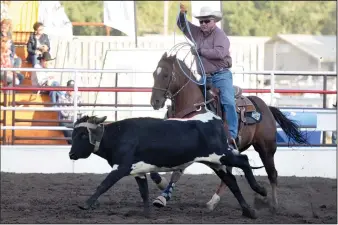  ?? NEWS FILE PHOTO ?? Mark Mihaiu of High River ropes during the Memory Lane Team Roping Memorial Friday, Aug. 21, 2018 at the Medicine Hat Exhibition & Stampede. The event is set to return to the Stampede Grounds this weekend.