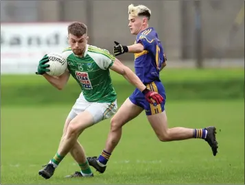  ??  ?? Kilmac’s Niall Meldon (left) is one of several huge players for his side this Sunday.