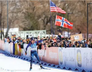  ?? ?? The BMW IBU World Cup Biathlon near Salt Lake City brought competitor­s from two dozen countries to the event earlier this month.