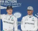  ?? FOTO: EFE ?? Rosberg y Hamilton, en Interlagos