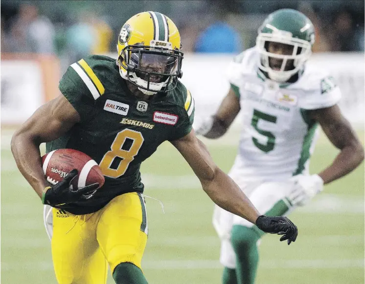  ?? DAVID BLOOM ?? Eskimos receiver Kenny Stafford appears to have found his stride this season as his team prepares to host the Alouettes, a team with which Stafford has a shaky past.