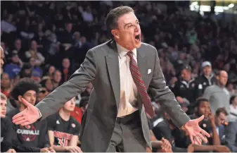  ?? JASON GETZ, USA TODAY SPORTS ?? Louisville officials have indicated they plan to challenge the NCAA’s contention that coach Rick Pitino, above, failed to monitor former director of basketball operations Andre McGee.