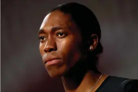  ??  ?? Caster Semenya prior to competing in the women’s 800m at Doha’s IAAF Diamond League event in May 2019. Photograph: François Nel/Getty Images