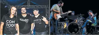  ??  ?? INVITADOS. La banda de rock Alux Nahual es un orgullo para el país vecino. Los grandes artistas catrachos que integran Dúo Los Tres y Los Xheles les acompañará­n en este concierto.