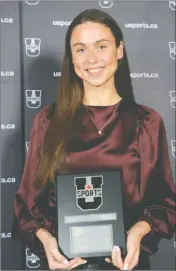  ?? COURTESY OF BISHOP’S ATHLETICS ?? Kayla Kyle at the U SPORTS ceremony