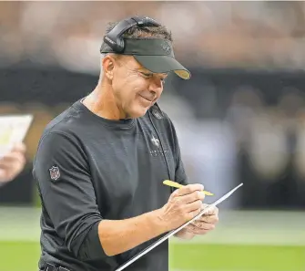  ?? CHUCK COOK/USA TODAY SPORTS ?? Sean Payton, who now leads the Broncos, coached the Saints for 15 seasons.