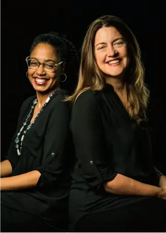  ??  ?? Culture Creators
Asana brought on Sonja Gittens Ottley (left) as its diversity and inclusion officer in 2015, and Anna Binder as “head of people” in 2016. As of last year, 41% of its employees were women, and
49% identified as non-white.