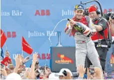  ?? FOTO: DANIEL ROESELER/IMAGO IMAGES ?? Daniel Abt feiert zukünftig nicht mehr mit Audi.