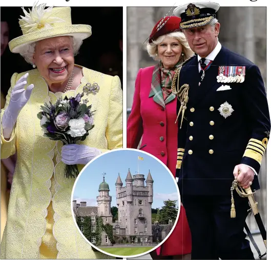  ?? ?? CHANGES: Queen’s beloved Balmoral, inset, could be repurposed ACCESSION PLANS: Charles and Camilla face a daunting diplomatic task