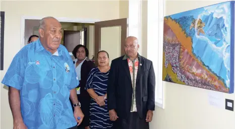  ?? Photo: Ronald Kumar ?? Minister for iTaukei Affairs, Culture, Heritage and Arts Ifereimi Vasu (left), during the Internatio­nal Mother Language Day celebratio­n in Suva on February 21, 2024.