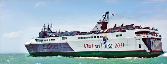  ??  ?? File picture of a government ship supporting a Sri Lankan Tourism campaign in 2011.