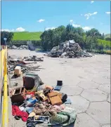  ?? PHOTO / SUPPLIED ?? Redclyffe Transfer station with piles of flood-affected waste.