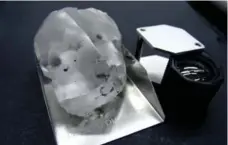  ?? GEM DIAMONDS/THE NEW YORK TIMES ?? This 910-carat diamond was discovered at the Letseng mine in Lesotho.