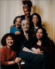  ?? ALEXA TREVIÑO/SAN FRANCISCO BAY AREA THEATRE COMPANY ?? Civil rights figure Betty Reid Soskin, center, is flanked by cast members of a new musical that centers on her life and music.