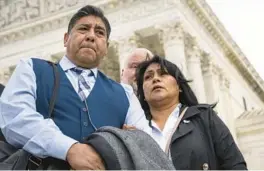  ?? DREW ANGERER/GETTY ?? Jose Hernandez, left, and Beatriz Gonzalez, seen Tuesday, are the stepfather and mother of Nohemi Gonzalez. She was killed in a 2015 terrorist attack in France.