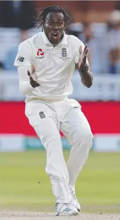  ??  ?? SCORE: Jofra Archer reportedly moved to the UK – having an English father – after the West Indies dropped him from an under-19 side.