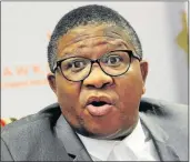  ??  ?? POLICE MINISTER FIKILE MBALULA