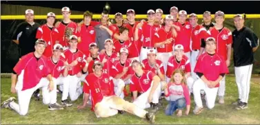  ?? COURTESY PHOTO ?? The Farmington baseball team gathered for a post-game celebratio­n commemorat­ing winning the conference championsh­ip after a 5-3 win over U.S. 62 rival, Lincoln on April 15.