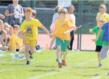  ??  ?? Action-packed Newhill’s annual sports day was blessed with glorious sunshine