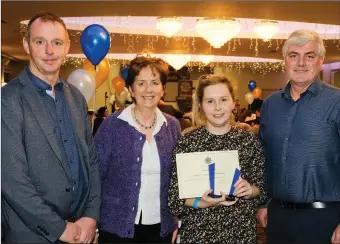  ??  ?? Martin Fitzgerald (GAA County Chairman), Frances Stephenson (GAA Children’s Officer), Shauna Kelly and David Murray (Wicklow GAA Chairman of Health and Wellbeing) at the Garda Awards in the Parkview Hotel, Newtownmou­ntkennedy.