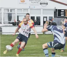  ??  ?? Action from Borough’s last league game - a 93-7 win over Leicester Forest.