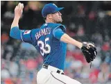  ?? ASSOCIATED PRESS FILE PHOTO ?? One of the best arms on the market is Texas Rangers southpaw Cole Hamels.