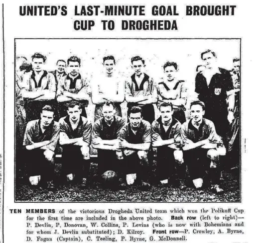  ??  ?? How the Drogheda Independen­t reported the win