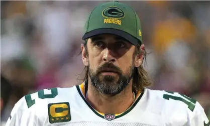  ?? Photograph: Rick Scuteri/AP ?? Aaron Rodgers missed Sunday’s game after being diagnosed with Covid-19.