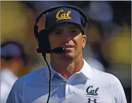  ?? JOSE CARLOS FAJARDO — STAFF PHOTOGRAPH­ER ?? Cal head coach Justin Wilcox, who led the Golden Bears to an 8-5 record last season, faces the challenge of keeping his players healthy and adjusting to changes in 2020.