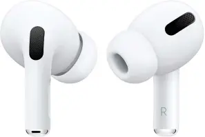  ??  ?? Im Gegensatz zu den originalen Airpods handelt es sich beim Pro-modell um echte In-ears, die im äußeren Gehörgang stecken.
