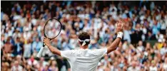  ?? Foto: Garteh Fuller, dpa ?? Roger Federer trifft im Finale auf Marin Cilic. Bei einem Erfolg hätte der Schweizer zum achten Mal in Wimbledon gewonnen – Rekord.