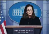  ?? PATRICK SEMANSKY — THE ASSOCIATED PRESS Gender Policy Council co-chair Jennifer Klein speaks during a press briefing at the White House, Monday in Washington. ??