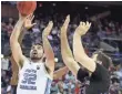  ?? KEVIN JAIRAJ/USA TODAY SPORTS ?? North Carolina forward Luke Maye scored 20 points Sunday against Washington.