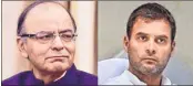  ??  ?? Rahul alleges that Jaitley’s daughter had taken a hefty retainer fee from absconding diamantair­e Mehul Choksi’s Geetanjali Gems just a month before the scam became public.