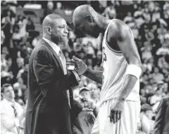 ?? DAVID BUTLER II, USA TODAY SPORTS ?? The Celtics would be wise to try to find new homes for veteran forward Kevin Garnett, right, and coach Doc Rivers before next season.